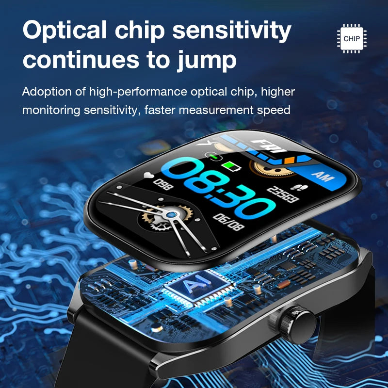 2025 Smart Watch 2.01" IPS HD Display | IP68 Waterproof | Bluetooth 5.3 | 3D Curved Glass | Smart Features:Voice Assistant