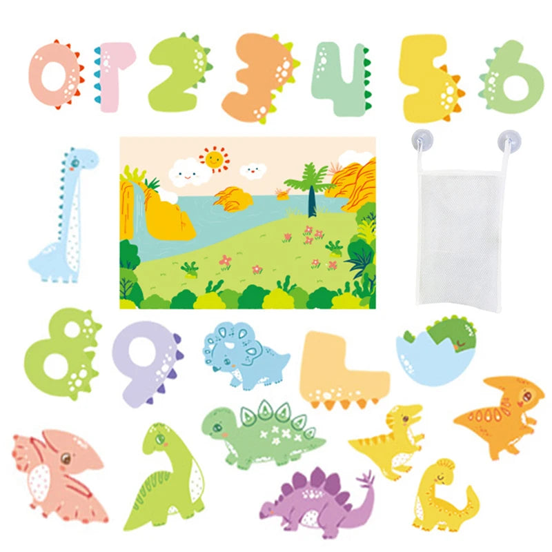 Baby Bath Toys Fun Foam Animals Cognitive Floating Toy Traffic Bathroom Bathtub Toys for Babies Gifts Kids Early Educational Toy