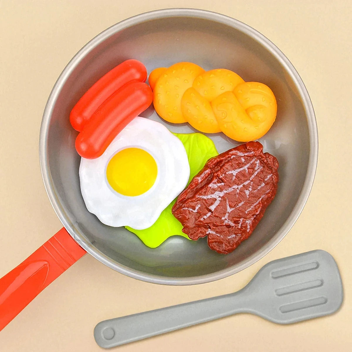 8PCS Kitchen Food Toys for Kids Simulation Kitchenware Pretend Play Steak Vegetable Pot Bread Hot Dog Food Children Girl Toy