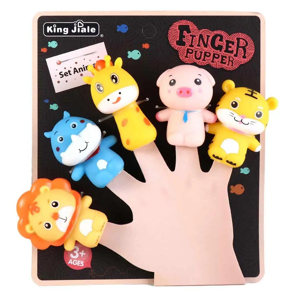 Puppet Toy Finger Dolls Animal Toys Cartoon Animal Dinosaur Hand Puppet Fingers Puppets Animal Head Gloves Tiny Hands Toys