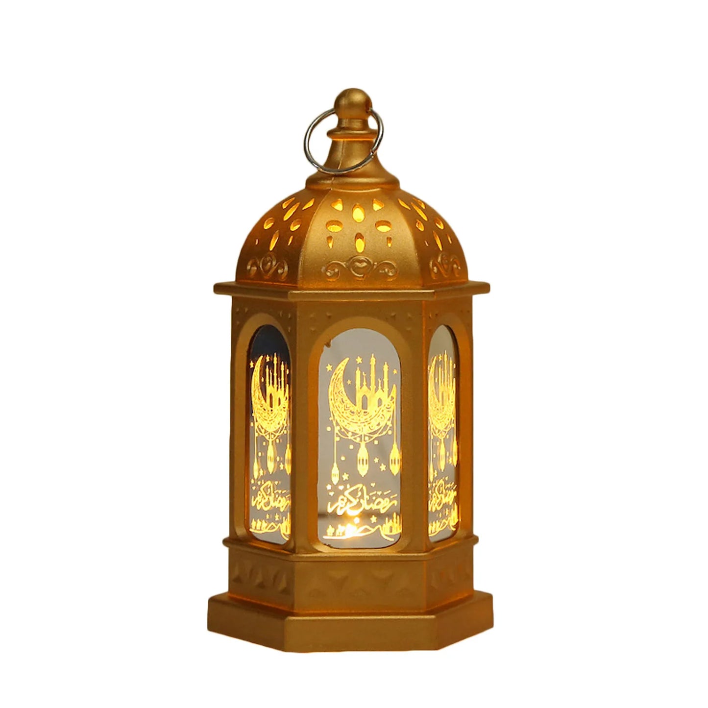 Ramadan Halloween Decorations Castle LED Decorative Lamp Holiday Party Horror Props Candle Hanging Lantern Bar Garden Home Decor