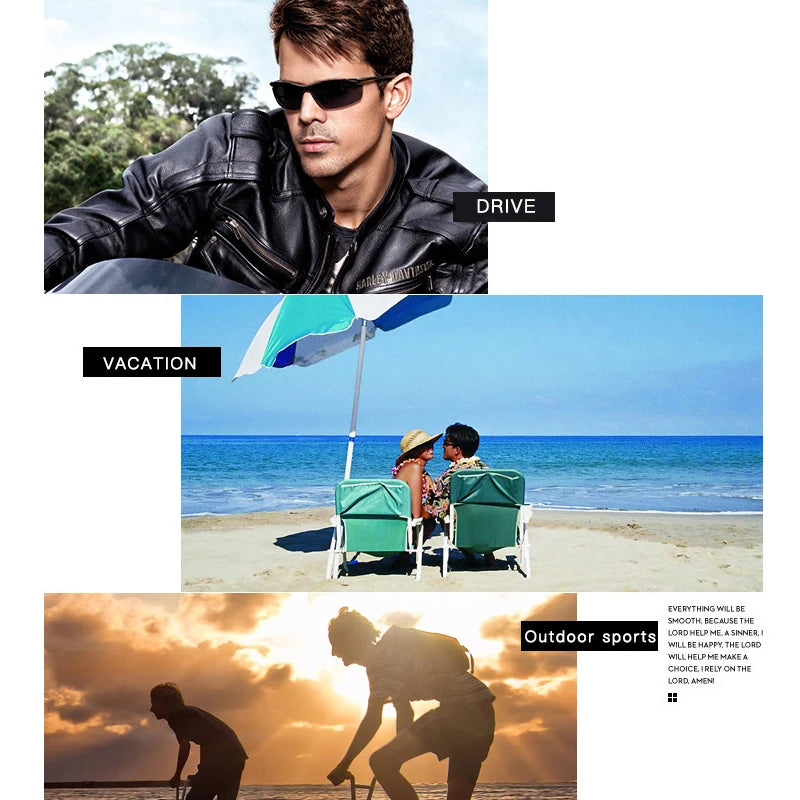 Photochromic Sunglasses Man Polarized Glasses Male Change Color Polaroid Sun Glasses for Men Sports Driving UV400 Gafas de sol