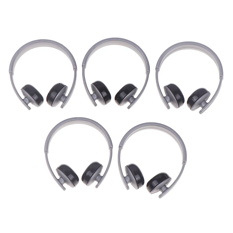 5pcs/set 1:12 Dollhouse Miniatures Accessories Headphones For Doll Toy Doll Earphone Dollhouse Furniture Decoration Accessories