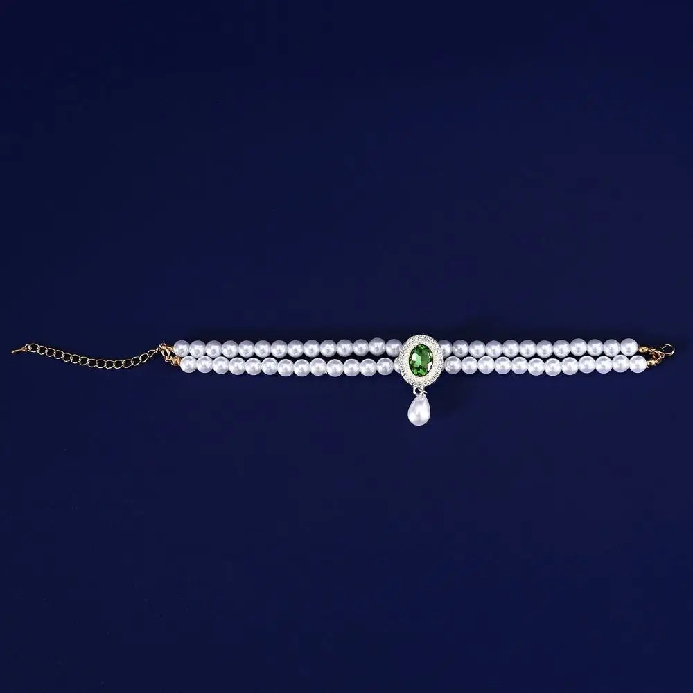 Pet Accessories Double Layer Pearl Pet Necklace Sweet Flower Pendant Cat Neck Chain Adjustable Pet Pearl Collar For Cats Puppy