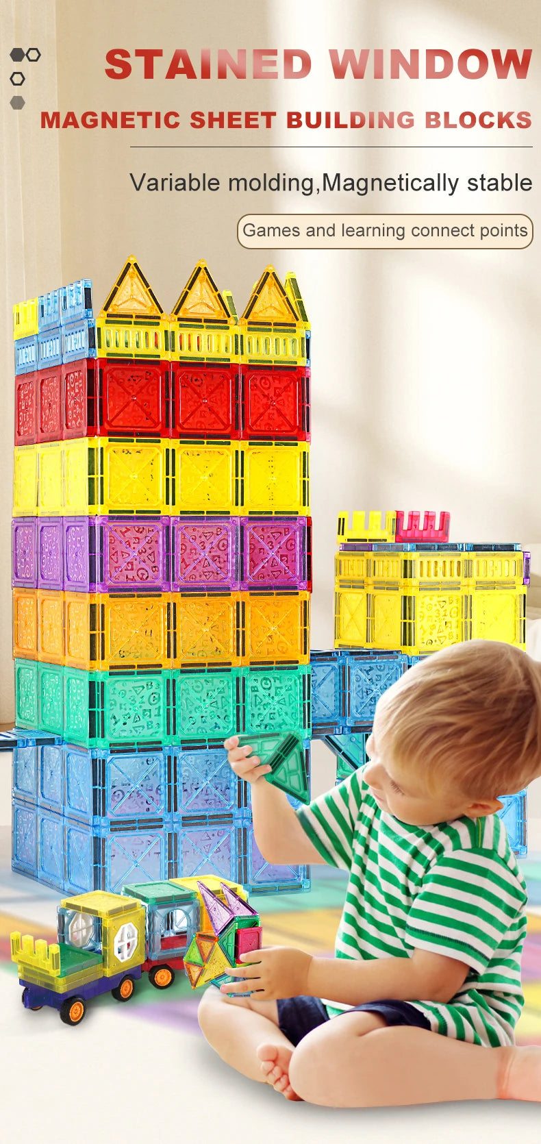 Magnetic Toys for Kids Ages 3-5 4-8 Magnet Toys for 3 4 5 6 7 8+ Year Old Boys Girls Toddlers Magnetic Building Blocks Preschool