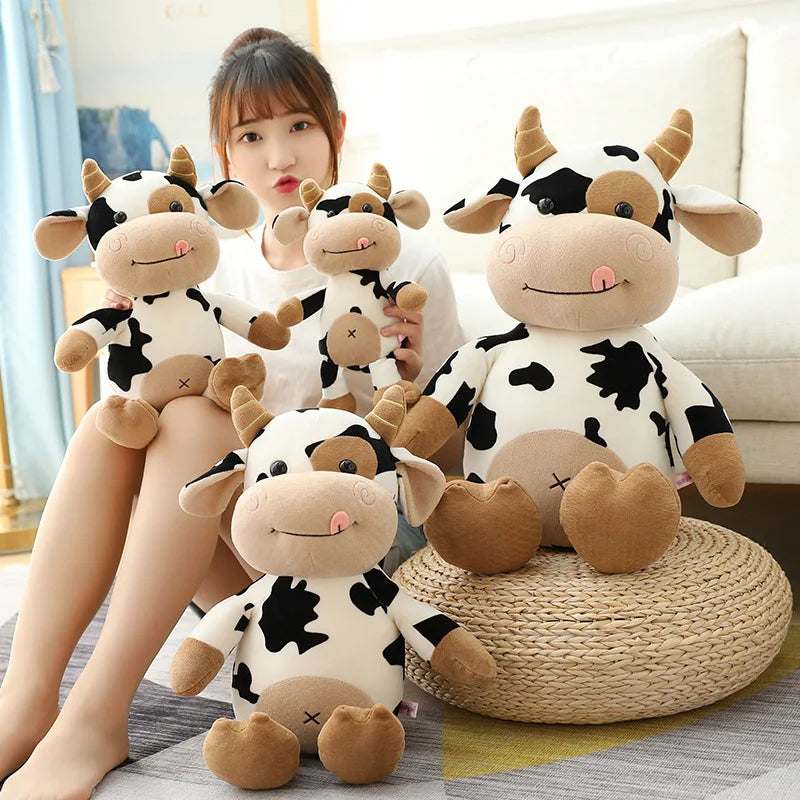 Cute Cow Plush Toy Rag Doll for Girlfriend Children's Toys Gifts Plush Toys Pillow Plushie Stuffed Animal Patung Dolls