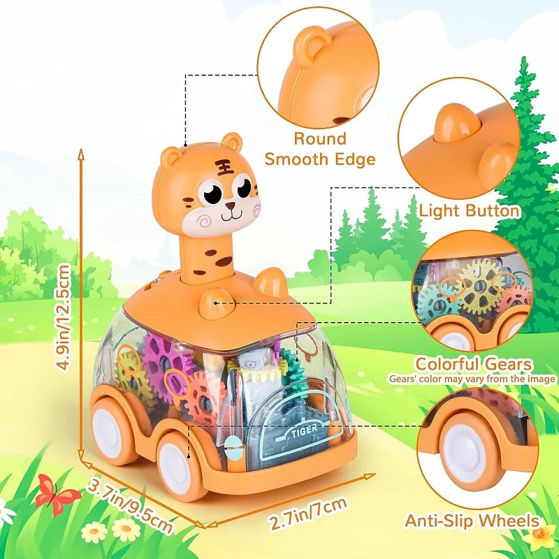 Baby Toy Cars for Kids Boy 1 2 3 Years Birthday Gift Press and Go Car Educational Toys Animal Pull Back Cars Toys for Children