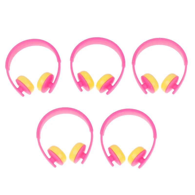 5pcs/set 1:12 Dollhouse Miniatures Accessories Headphones For Doll Toy Doll Earphone Dollhouse Furniture Decoration Accessories