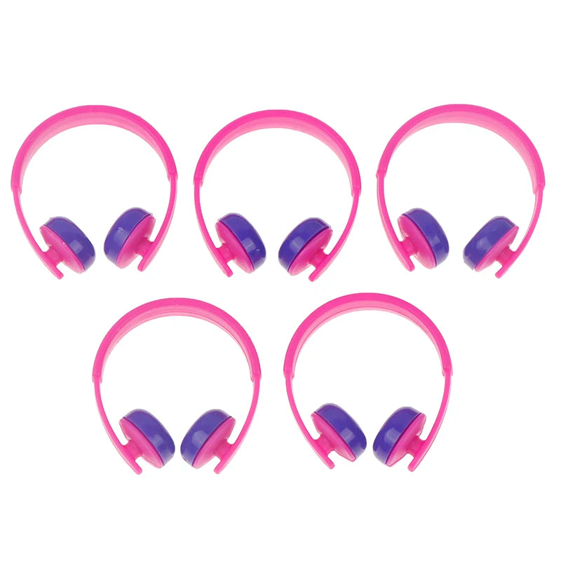 5pcs/set 1:12 Dollhouse Miniatures Accessories Headphones For Doll Toy Doll Earphone Dollhouse Furniture Decoration Accessories