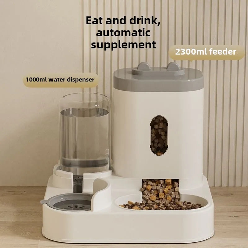 Automatic water feeder, integrated bowl for water and food, dog bowl, cat bowl, pet bowl, pet supplies, automatic feeder