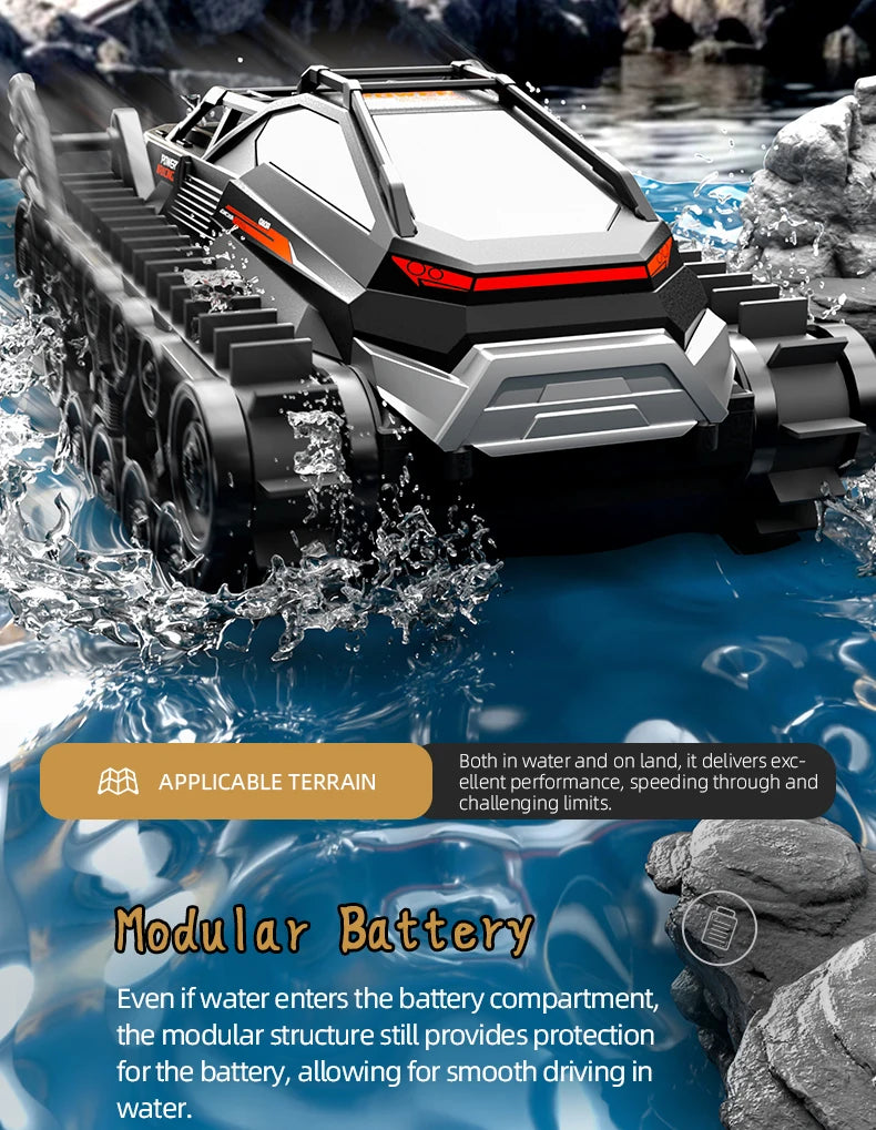 JJRC Q183 4WD RC Car 2.4G Amphibious 4 Wheel Remote Control Truck Climbing Off Road Waterproof Armored Vehicles Children's Toys