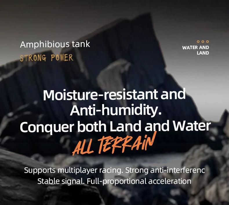 JJRC Q183 4WD RC Car 2.4G Amphibious 4 Wheel Remote Control Truck Climbing Off Road Waterproof Armored Vehicles Children's Toys