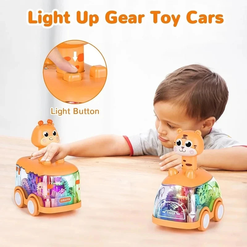Baby Toy Cars for Kids Boy 1 2 3 Years Birthday Gift Press and Go Car Educational Toys Animal Pull Back Cars Toys for Children