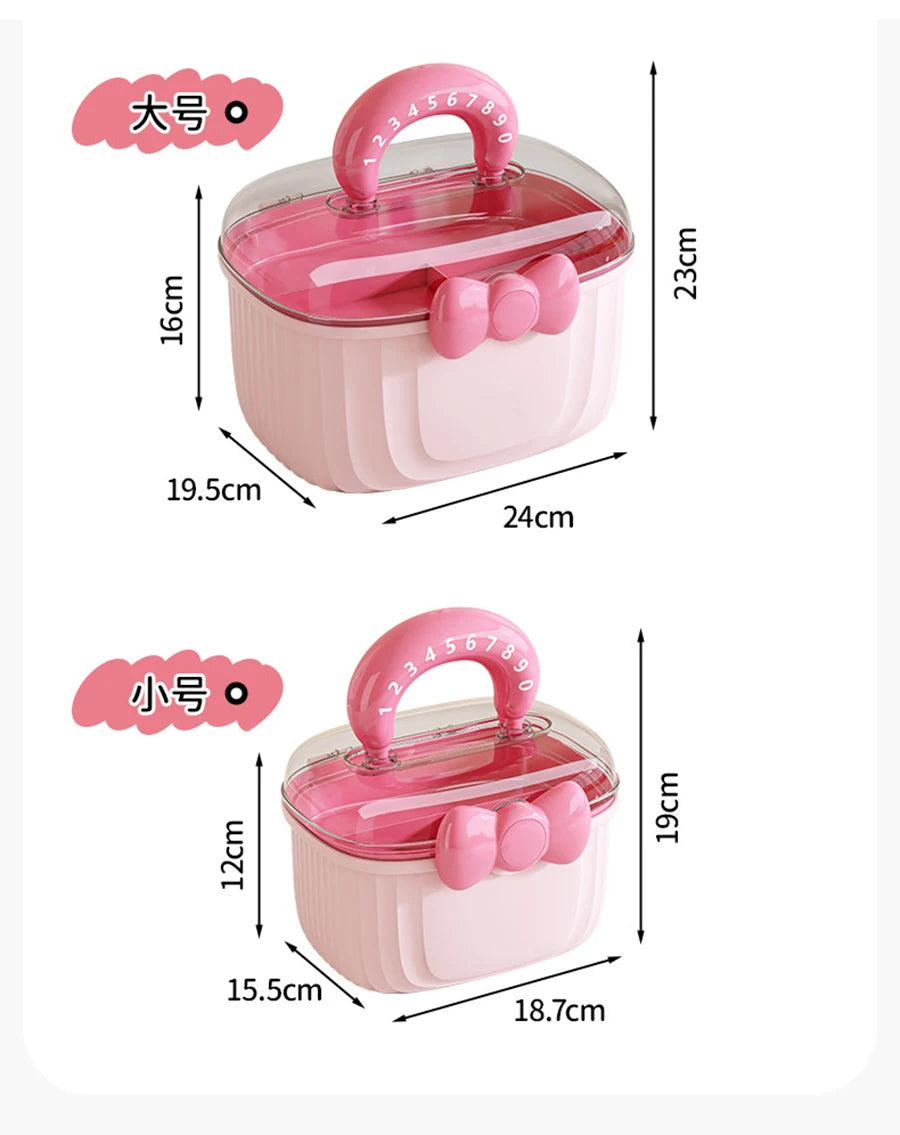 Hair Accessories Storage Box, Portable Makeup Organizer for Hair Clips, Hair Ties, Earrings, Bracelets, Necklaces