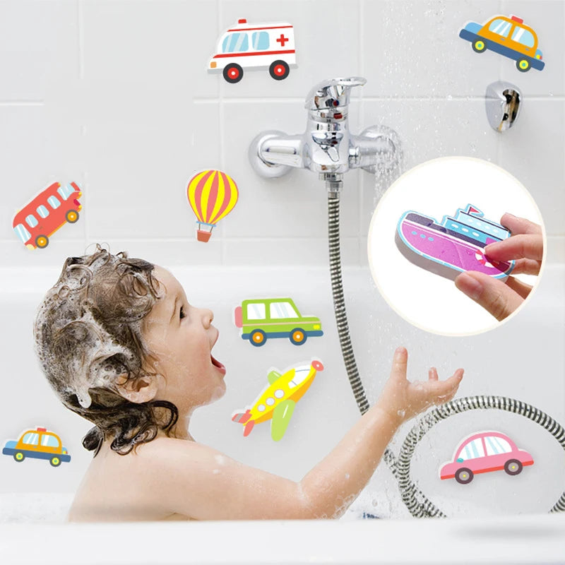 Baby Bath Toys Fun Foam Animals Cognitive Floating Toy Traffic Bathroom Bathtub Toys for Babies Gifts Kids Early Educational Toy