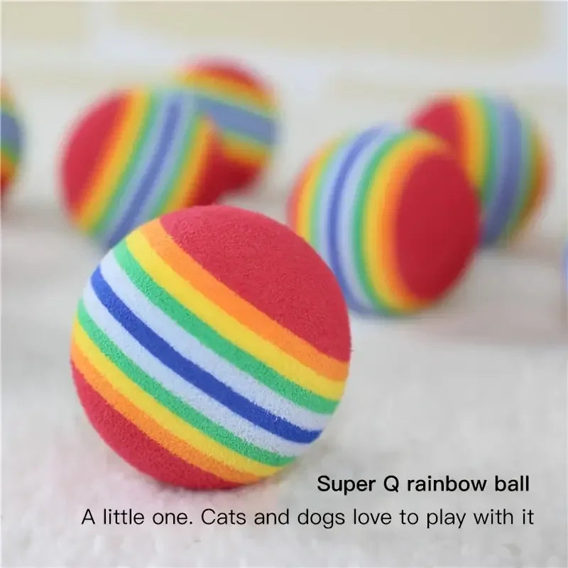 Cat Toy Balls Interactive for Indoor Cats Best Kitten Favorite Gift Soft Foam Ball Chase Quiet Playing Cats Stuff Pet Supplie