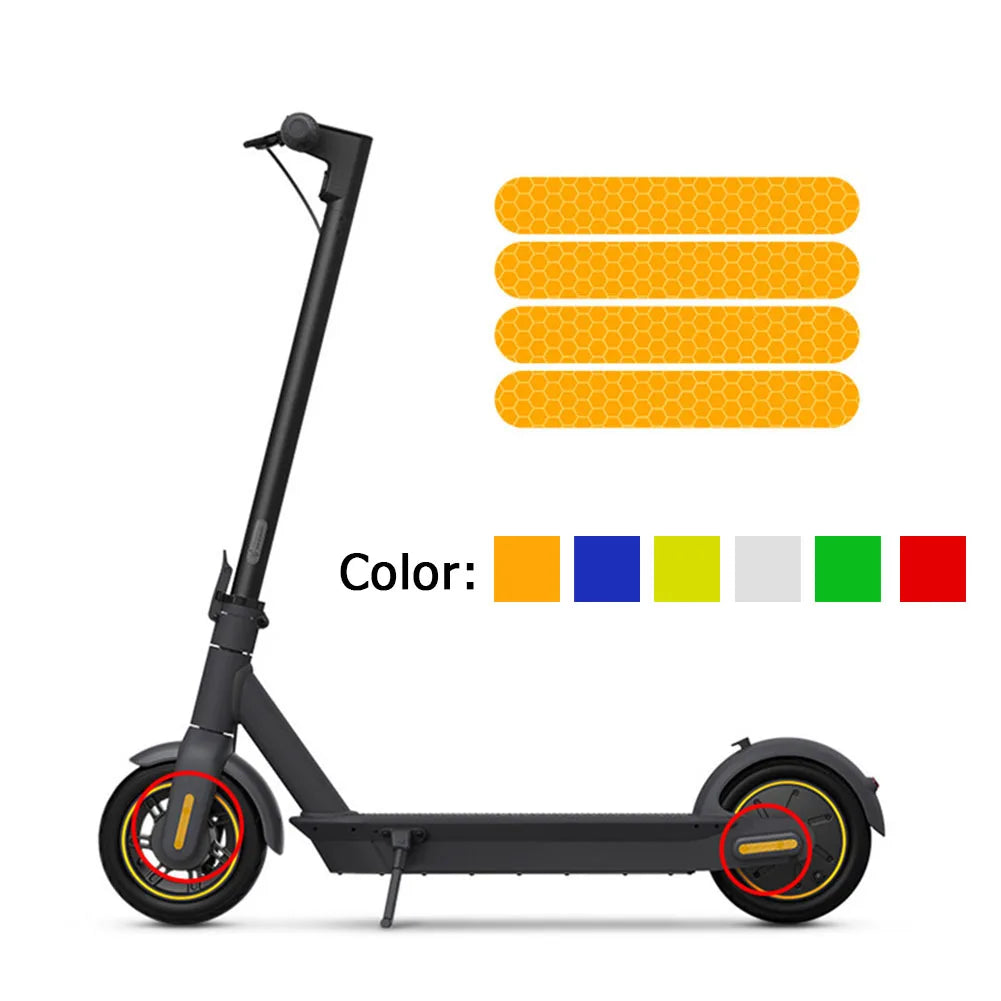 Electric Scooter Reflective Stickers Night Safety Stickers Scooter Accessories Night Safety Stickers, Scooter Accessories