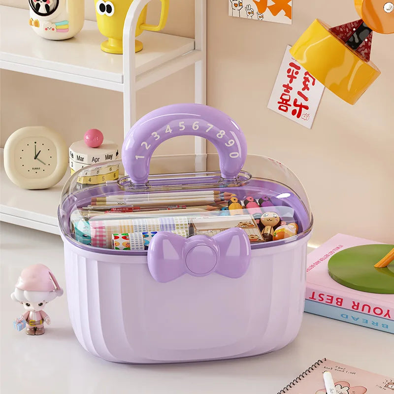 Hair Accessories Storage Box, Portable Makeup Organizer for Hair Clips, Hair Ties, Earrings, Bracelets, Necklaces