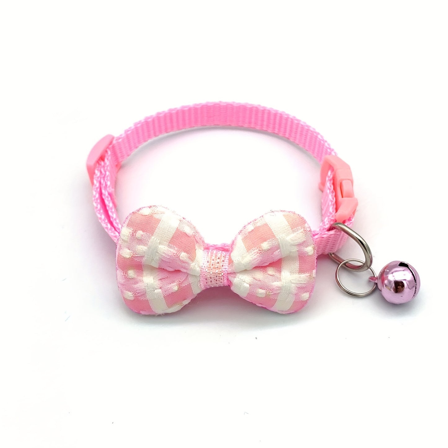 1pc Stylish Adjustable Plaid Cat Collar with Bow Tie - Fashionable Cats Collars for Holiday Dress Up, Everyday Wear, and Pet Photography - Soft, Comfortable, and Adjustable Design