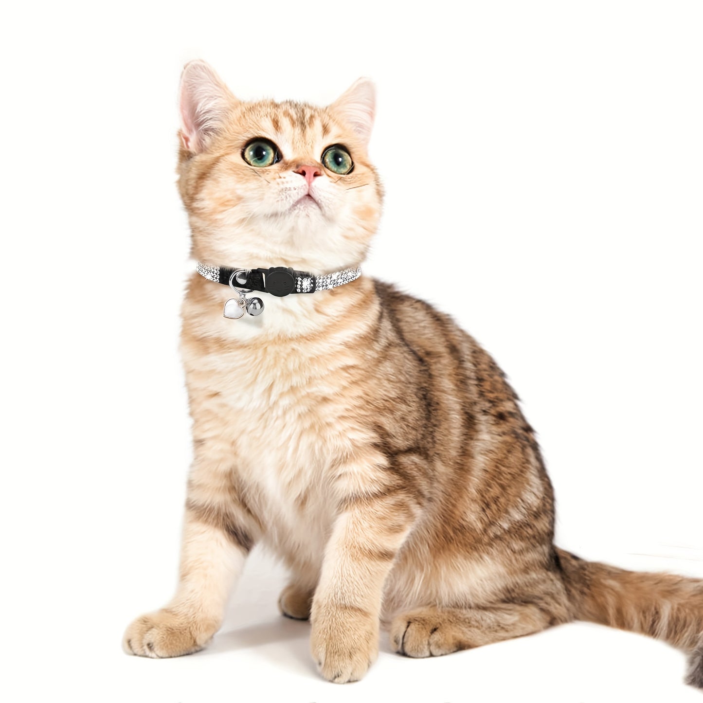 Rhinestone Soft Velvet Cat Collar, Breakaway Cat Collar With Bell And Pendant, Adjustable Kitten Collar With Quick Release Safety Buckle Pet Accessories