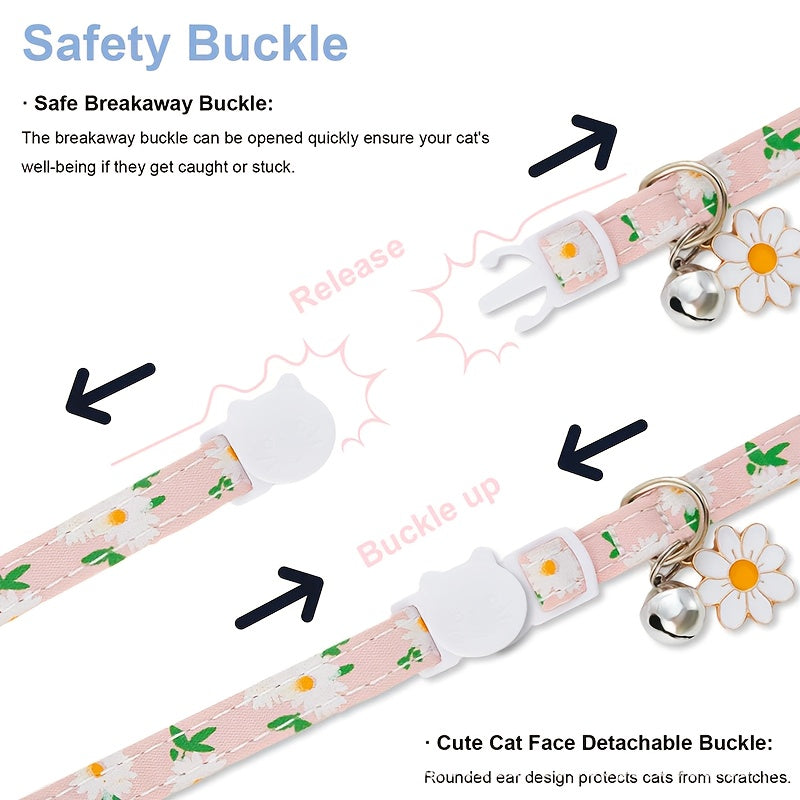 [GPS Cat Collar Locator] Comfortable GPS Cat Collar - Adjustable Acrylic Pet Necklace with Fish Bell, All Breed Sizes, Lost Cat Locator