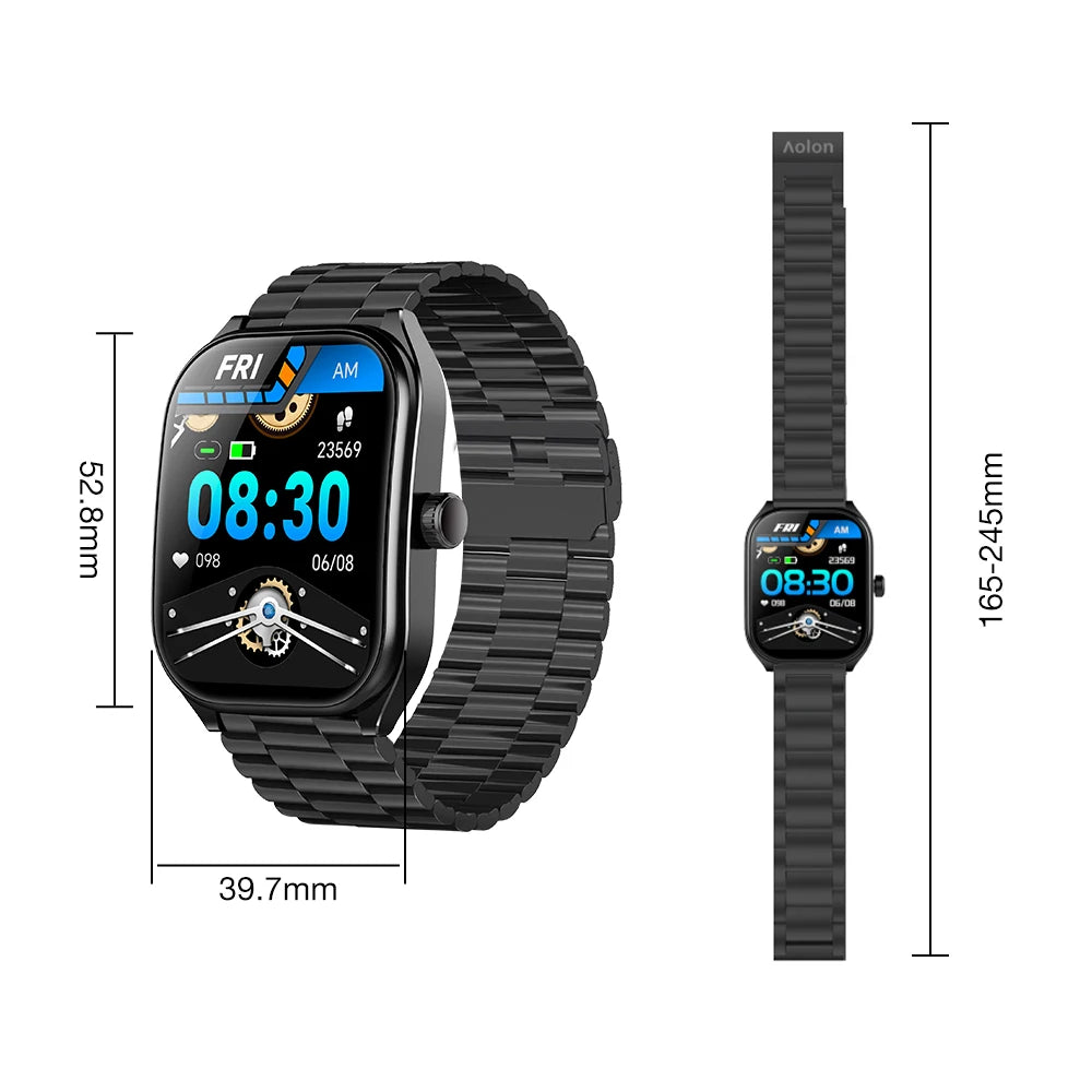 2025 Smart Watch 2.01" IPS HD Display | IP68 Waterproof | Bluetooth 5.3 | 3D Curved Glass | Smart Features:Voice Assistant
