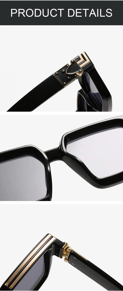 Vintage Square Sunglasses Man Woman Driver Shades Male Sun Glasses Fashion Gradient Big Frame Outdoor Oculos De Sol Masculino