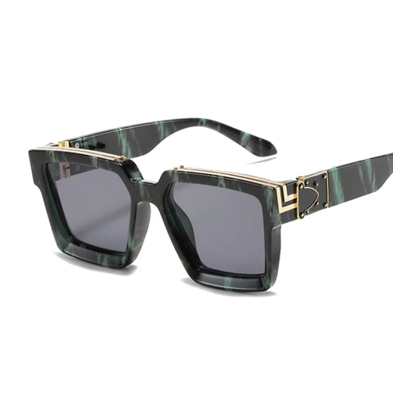 Vintage Square Sunglasses Man Woman Driver Shades Male Sun Glasses Fashion Gradient Big Frame Outdoor Oculos De Sol Masculino