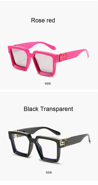 Vintage Square Sunglasses Man Woman Driver Shades Male Sun Glasses Fashion Gradient Big Frame Outdoor Oculos De Sol Masculino