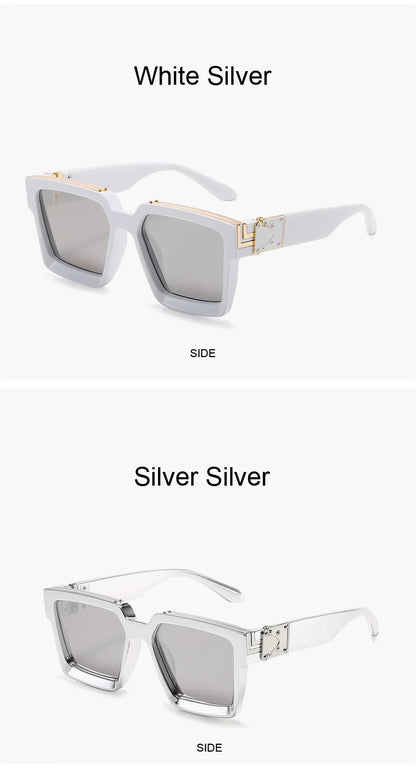Vintage Square Sunglasses Man Woman Driver Shades Male Sun Glasses Fashion Gradient Big Frame Outdoor Oculos De Sol Masculino
