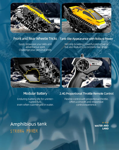 JJRC Q183 4WD RC Car 2.4G Amphibious 4 Wheel Remote Control Truck Climbing Off Road Waterproof Armored Vehicles Children's Toys