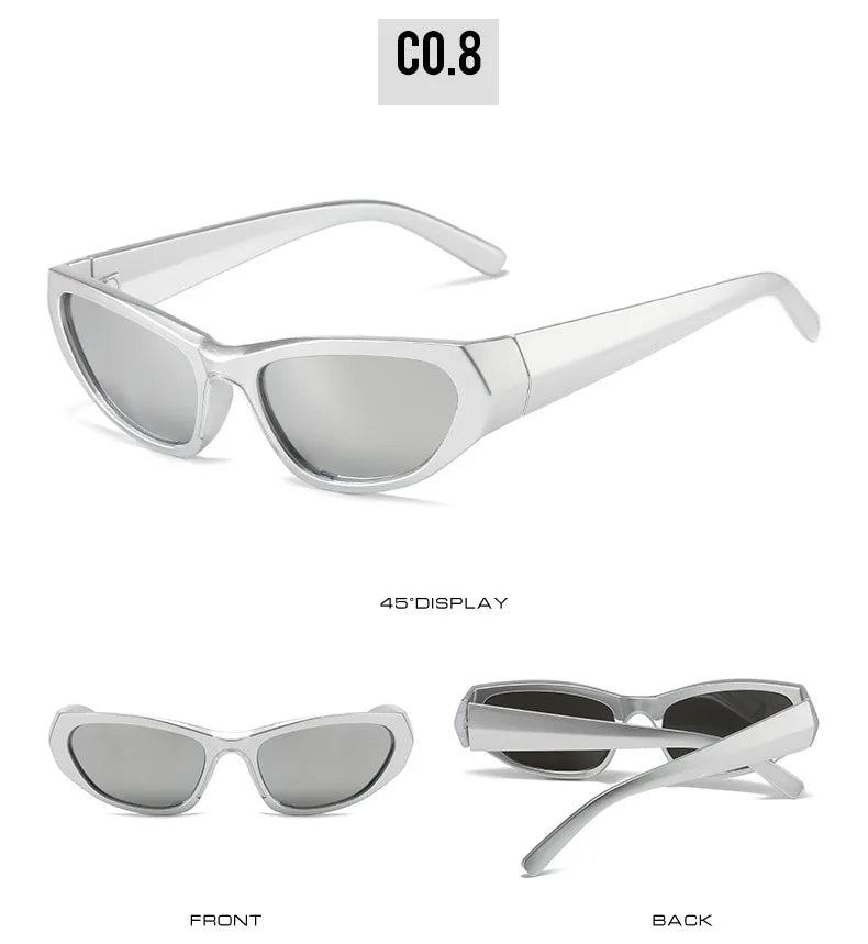 Steampunk Goggle Women Sunglasses Female Men Cyber Punk Sun Glasses Vintage Shades Futuristic Eyewear Lady Rideing Eyeglasses