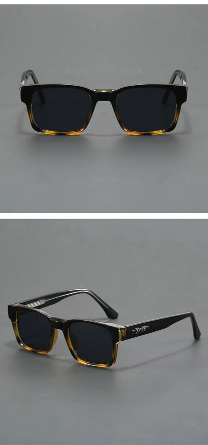 Sunglasses Man Polarized Sun Glasses Woman Luxury Brand Vintage Acetate Frame Green Driver's Goggles