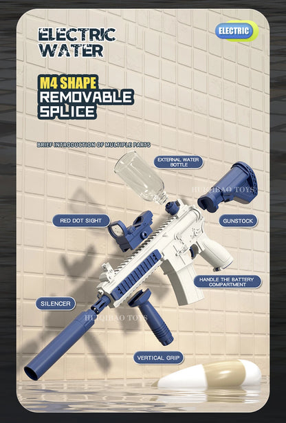 Kids M416 Auto Electric Water Gun Waters Fight Firing Pistol Toy Summer Outdoor Beach Shooting Game Children's Toys Boys Gifts