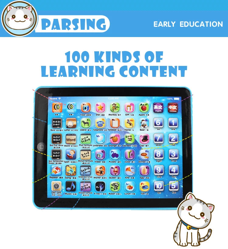 Kids Tablet Story Chinese English Learning Machine Toys Touch Song Music Game Education Baby Children Toys Girls Birthday Gift