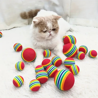 Cat Toy Balls Interactive for Indoor Cats Best Kitten Favorite Gift Soft Foam Ball Chase Quiet Playing Cats Stuff Pet Supplie