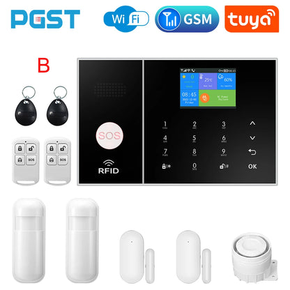 Wireless Home Alarm System Phone 4G Wifi Residential alarm Tuya Smart Home Child Safety protection Anti-theft Camera automation