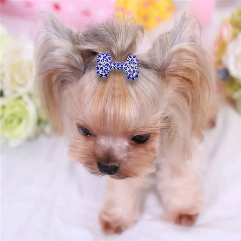 Pet Lovely Hairpins Dog Accessories Pet Dog Bows Hair Clips for Puppy Dogs Cat Yorkie Teddy Hair Grooming Pet Hair Accessories