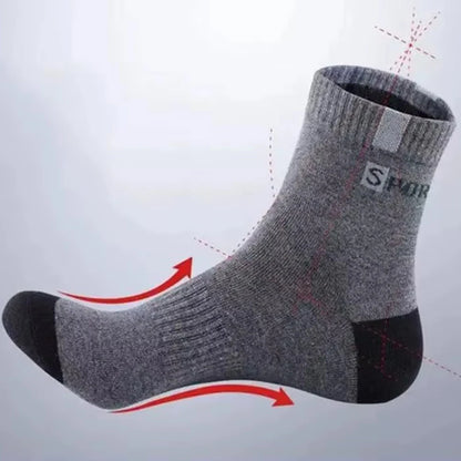 2/5/10 Pairs Men Knitted Anti Odor Round Neck Socks Sports Sweat Absorbing Breathable Soft Comfortable Business Casual Socks