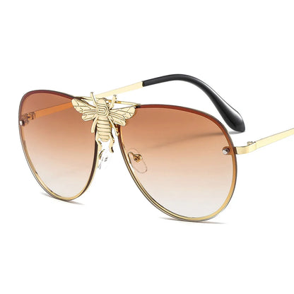 2022 Fashion Modern Oversized Sunglasses For Women Men Luxury Designer Sun Glasses Bee Decoration Trengding Shades UV400