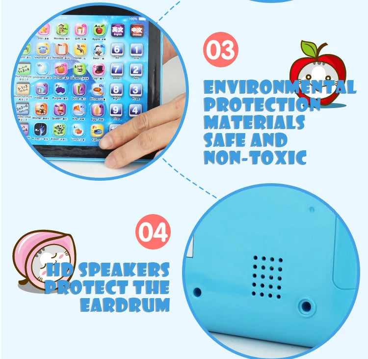 Kids Tablet Story Chinese English Learning Machine Toys Touch Song Music Game Education Baby Children Toys Girls Birthday Gift
