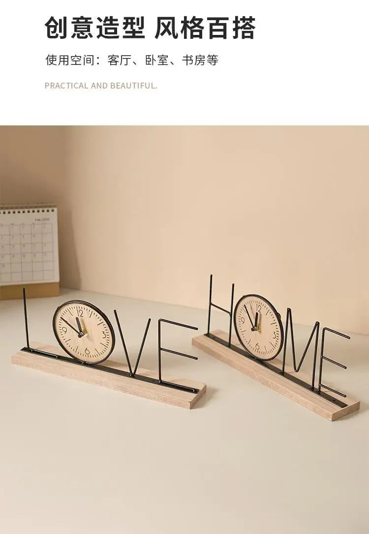 Handmade creative TV cabinet decoration furniture home living room bedroom wine cabinet office desktop clock decoration