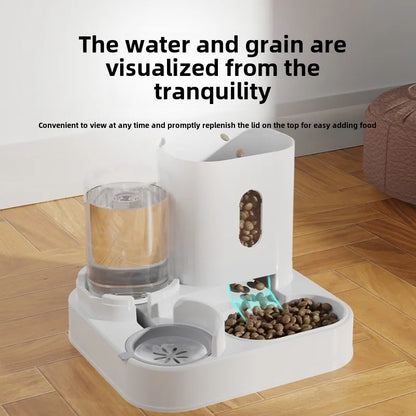 Automatic water feeder, integrated bowl for water and food, dog bowl, cat bowl, pet bowl, pet supplies, automatic feeder