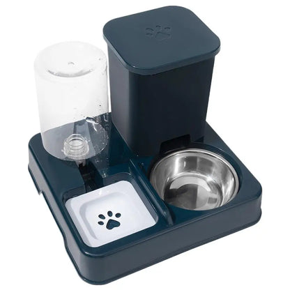 2 in 1 Automatic Pet Feeder Cat Feeder and Water Dispenser Portable Automatic Feeders Non-Slip Pet Bowl Pet Supplies for Cat Dog