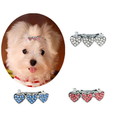 Pet Lovely Hairpins Dog Accessories Pet Dog Bows Hair Clips for Puppy Dogs Cat Yorkie Teddy Hair Grooming Pet Hair Accessories