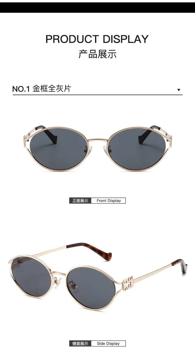 New Summer Sunglasses – Oval-shaped, high-end ins-style women's fashion sunglasses, cross-border influencer favorite.