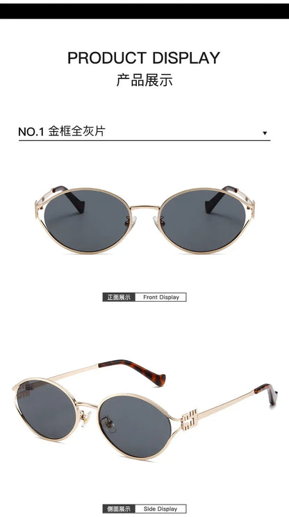 New Summer Sunglasses – Oval-shaped, high-end ins-style women's fashion sunglasses, cross-border influencer favorite.