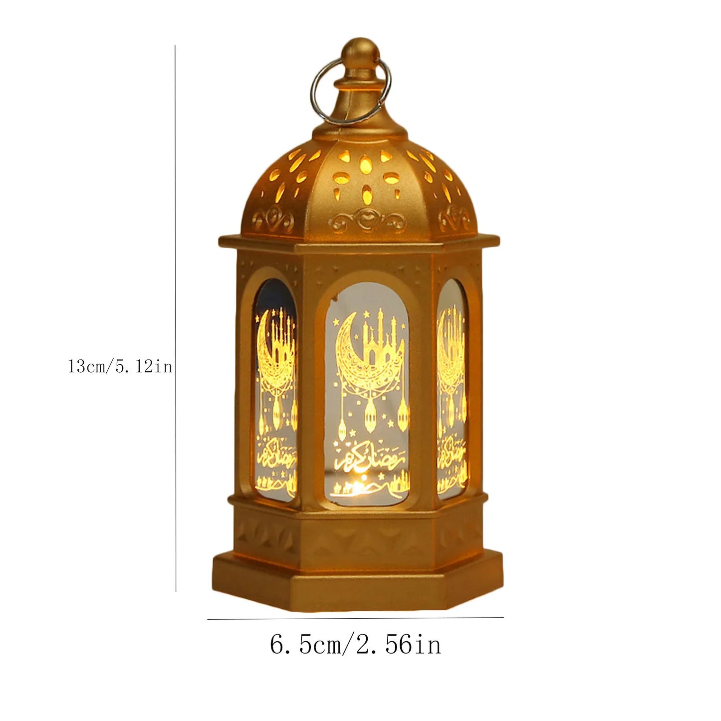 Ramadan Halloween Decorations Castle LED Decorative Lamp Holiday Party Horror Props Candle Hanging Lantern Bar Garden Home Decor