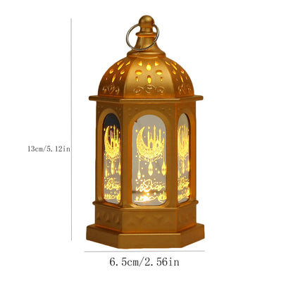 Ramadan Halloween Decorations Castle LED Decorative Lamp Holiday Party Horror Props Candle Hanging Lantern Bar Garden Home Decor