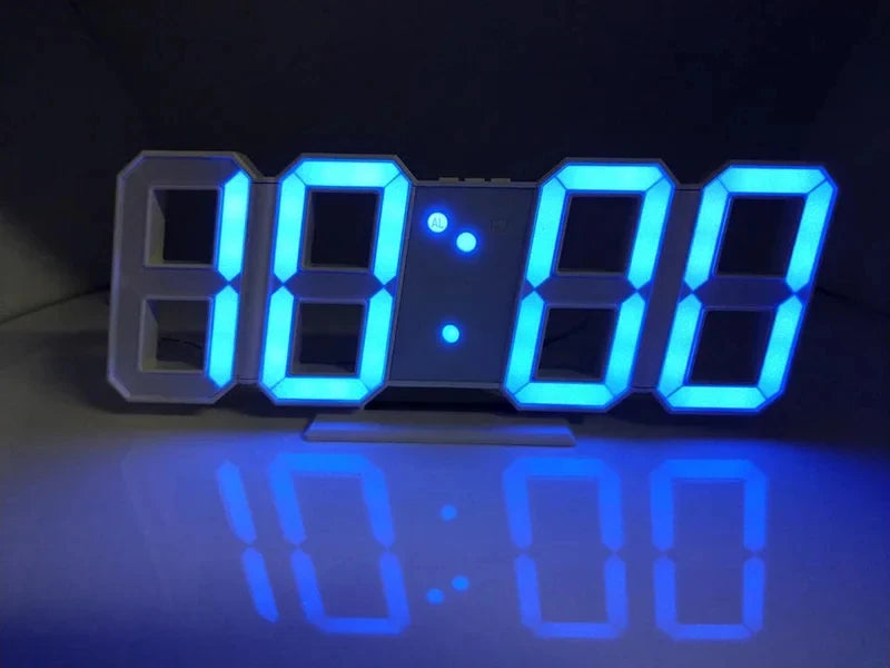 3D Digital Wall Clock Decoration for Home Glow Night Mode Adjustable Electronic Watch Living Room LED Clock Decor Clocks Garden